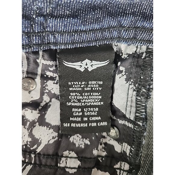 Womens Affliction Jade Cut-Off Shorts Sz 31 Studs & Leather Embroidered - Picture 7 of 14